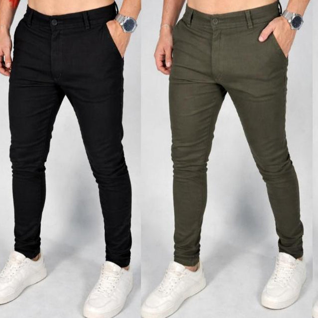 Kit Calça Sarja Masculina Premium Com Elastano Sport Fino