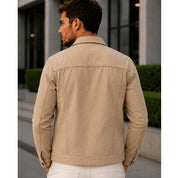 Jaqueta Jeans Masculina Algodão Premium Estilo Moderno Design Versatil Casual Elegante Confortável