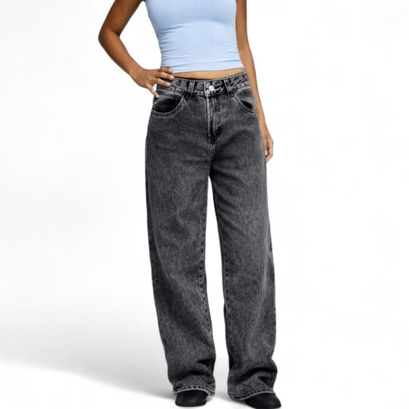 Calça Feminina Wide Leg 36 ao 48 Balão Baggy Boca Larga Estonado Moda Feminina Streetwear 100% Algodão Direto da Fábrica