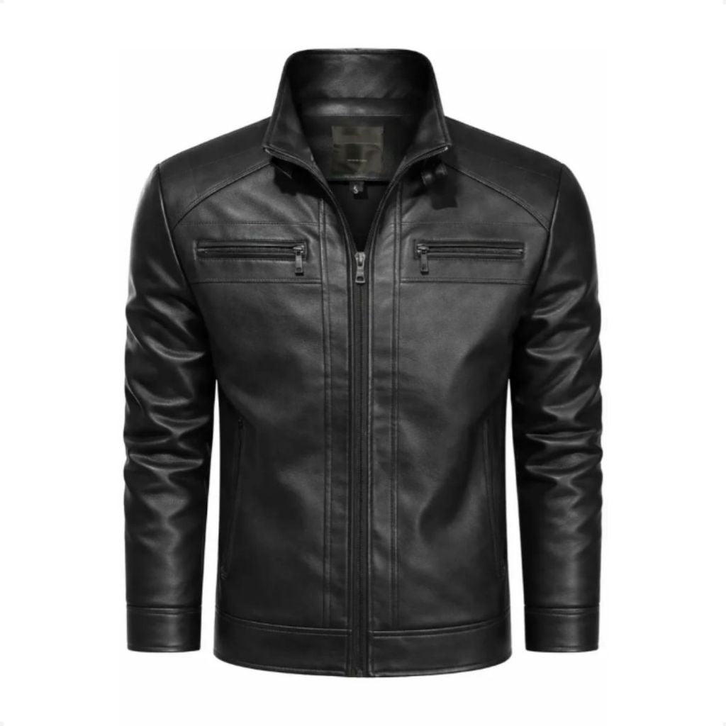 Jaqueta De Couro Masculino Slim Resistente Frio Inverno