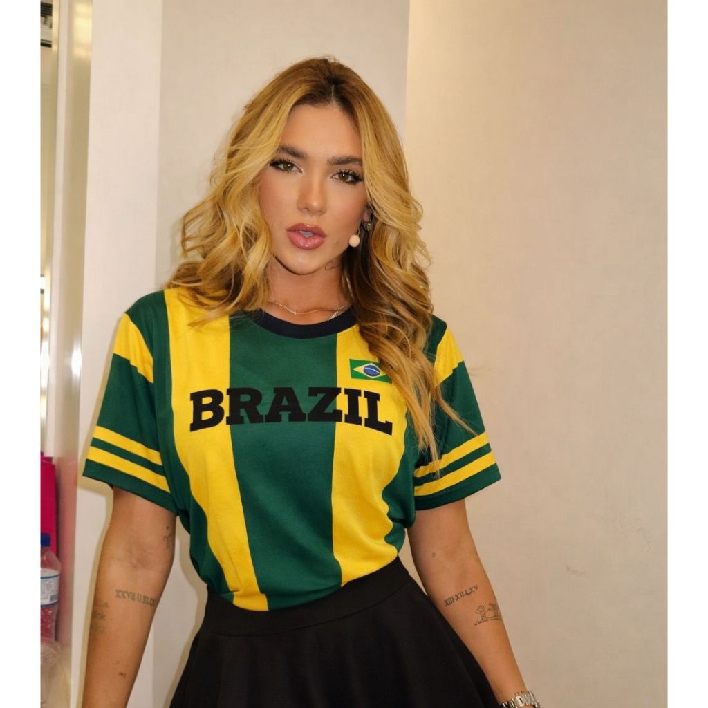 Max Blusão Feminino Do Brasil Estilo Virginia Lançamento Tendência Copa 2026