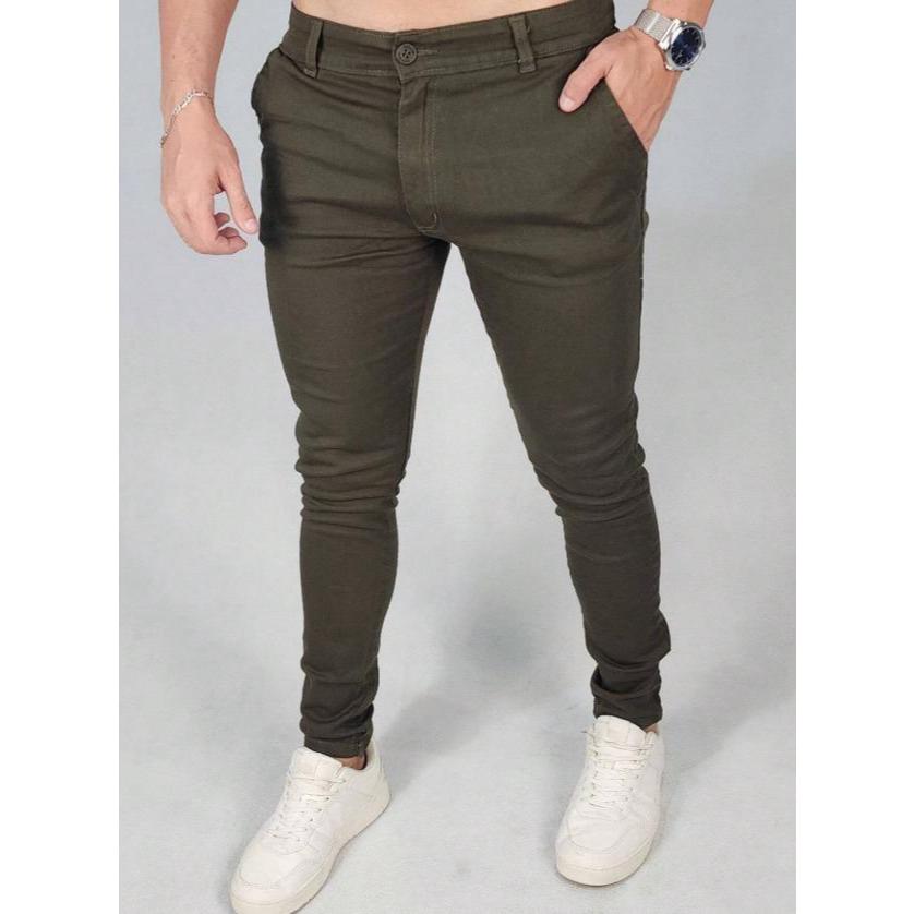 Kit Calça Sarja Masculina Premium Com Elastano Sport Fino