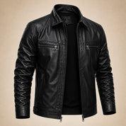 Jaqueta De Couro Ecológico Masculina Motoqueiro