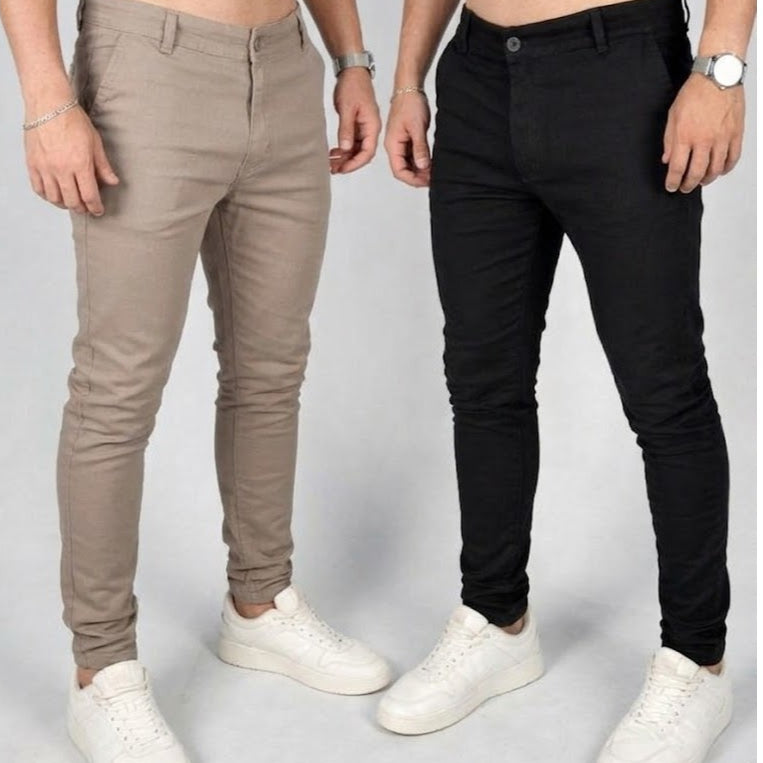 Kit Calça Sarja Masculina Premium Com Elastano Sport Fino