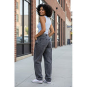 Calça Feminina Wide Leg 36 ao 48 Balão Baggy Boca Larga Estonado Moda Feminina Streetwear 100% Algodão Direto da Fábrica
