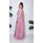 Vestido de Festa Feminina Luxo com Brilho e Manga Longa Madrinha, Formatura, Casamento e Convidadas
