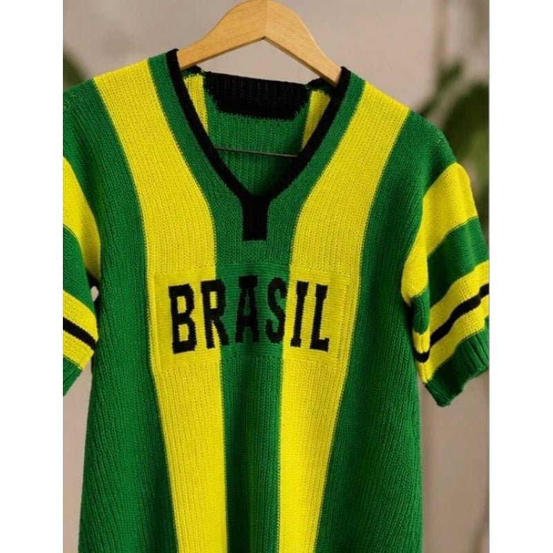 Blusa feminina  Brasil Tricot camiseta OVer SiZe   lançamento ...