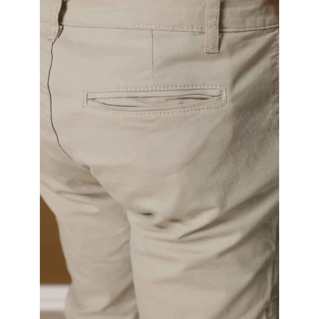 Calça de Sarja Social Masculina Bolso Embutido Slim Fit com Lycra-Esporte Fino