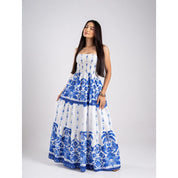 Vestido Floral Longo Tomara que Caia Feminino Casual Elegante Leve Verão Tendência