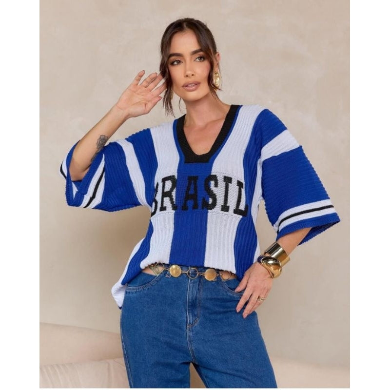 Blusa do Brasil Oversized em tricô modal unissex