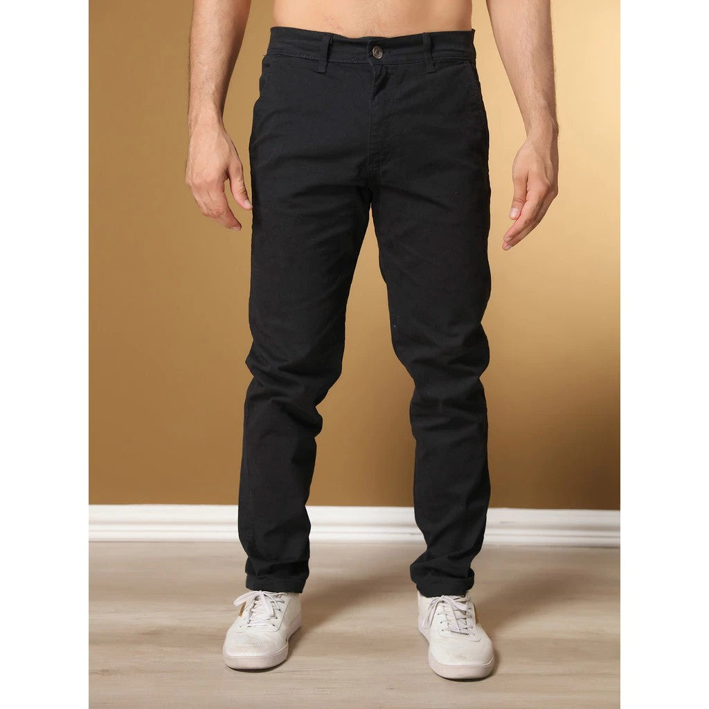 Calça de Sarja Social Masculina Bolso Embutido Slim Fit com Lycra-Esporte Fino