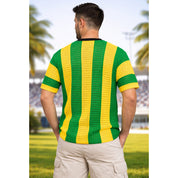 Blusa Brasil Masculino Tricot listrada decote V
