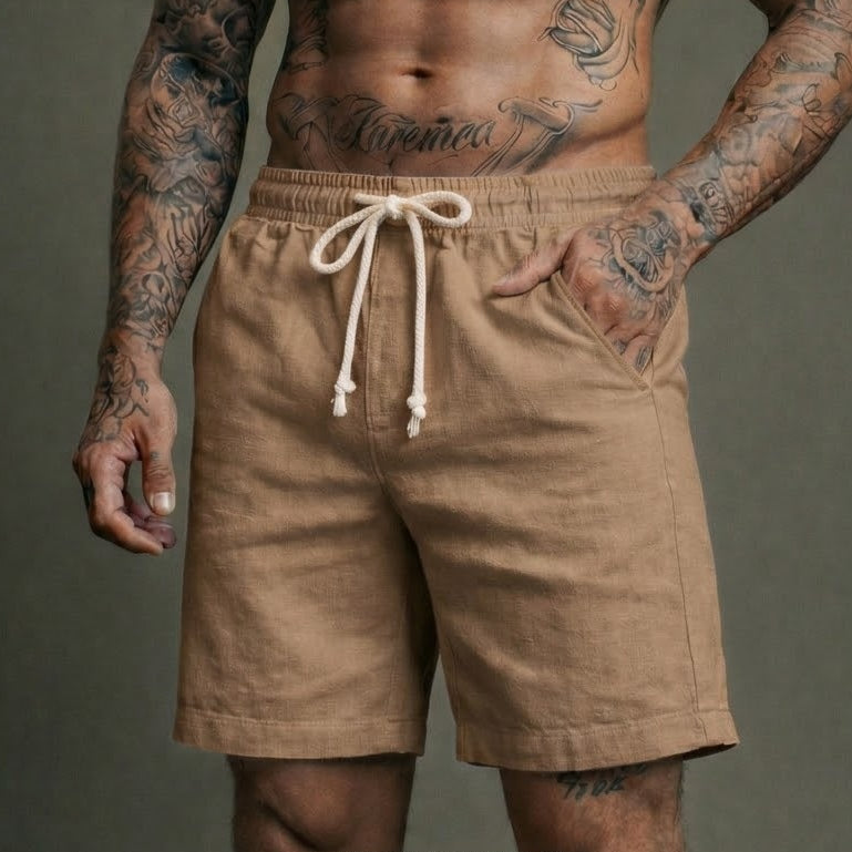 Short Masculino Linho Premium – Leve, Fresco e Confortável – Casual/Social – Verão 2026 |Kits com Melhor Custo-Benefício