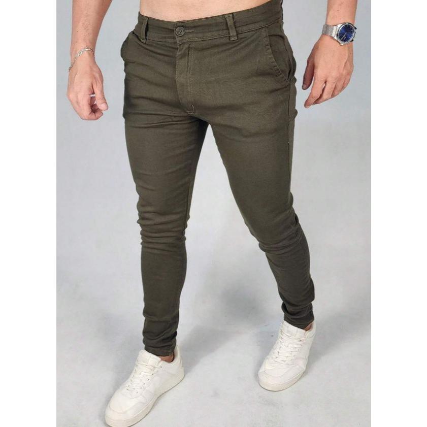 Kit Calça Sarja Masculina Premium Com Elastano Sport Fino