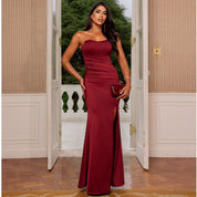 Vestido Longo Festa Formal Feminino Modelo Sereia Com Mini Capa em Tecido Malha Trilobal Tam P ,M ,G