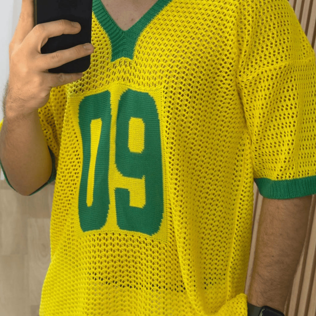 Camisa Brasil Oversize Manga Curta Copa Tricot Qualidade Camiseta Básica Time Seleção Básico Unissex