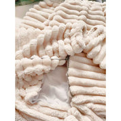 Jaqueta Puffer Feminina Teddy Pelúcida Inverno Pelinhos casaco de pele sintetica faux fur jacket