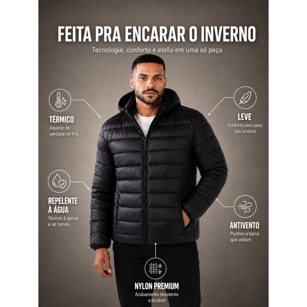 Jaqueta De Frio Peluciada Masculina Couro Sintetico Impermeavel Casaco Inverno Premuim