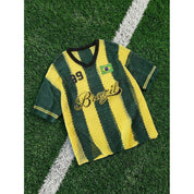 Blusa do Brasil Camisa Masculina Tricô  Estilosa Copa do Mundo Verde Amarelo Seleção Brasileira
