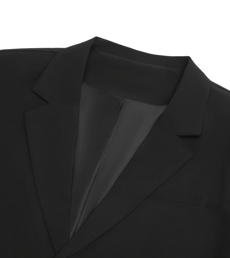 Blazer Masculino Leve com Gola Entalhada – Estilo Casual Coreano