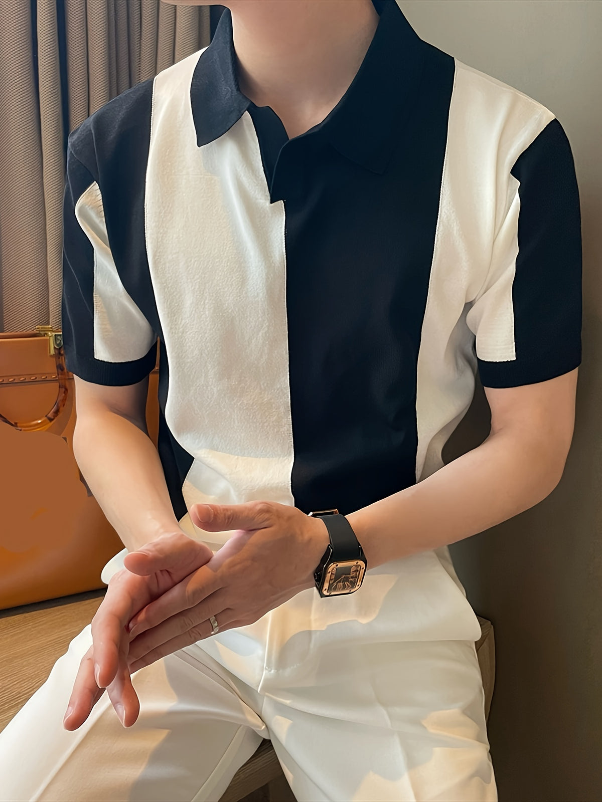Camisas moda Corena em blocos de cores