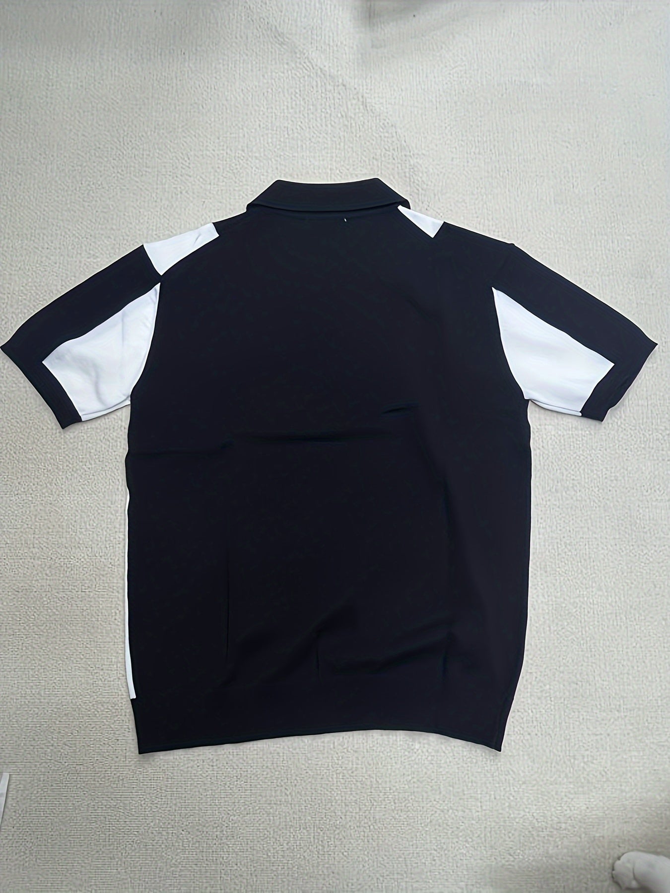 Camisas de golfe de lapela de manga curta com blocos de cores confortáveis