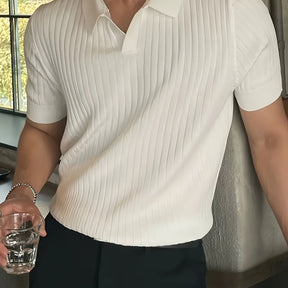 Camisa polo masculina slim fit - manga curta