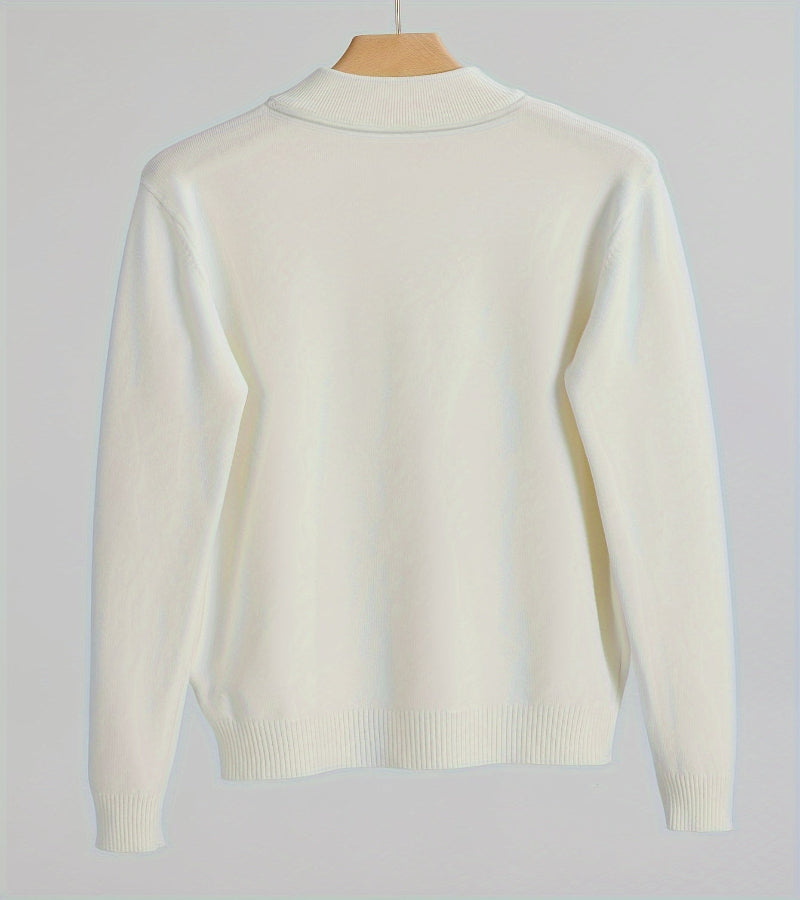 Suéter de Malha Masculino Gola Alta – Estilo Outono/Inverno