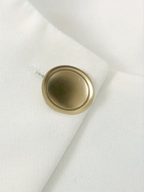 Blazer elegante  de abotoamento com botões dourados - corte justo