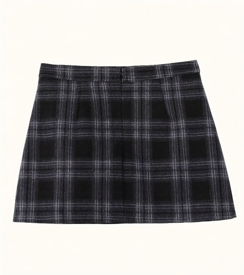 Saia Estilo Coreano Vintage em Linha A