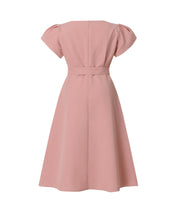 Vestido Elegante com Decote em V e Linha A