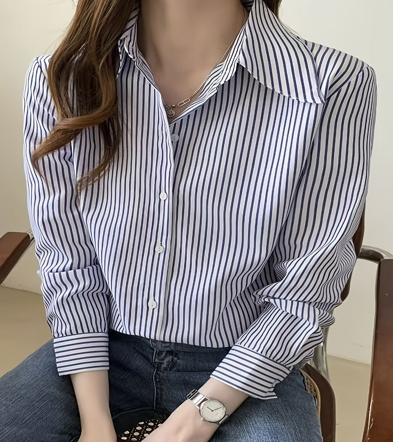 Camisa Polo Listrada Feminina – Look Seoul Breeze