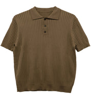 Camisa Polo Masculina em Malha Canelada – Estilo Casual e Atemporal