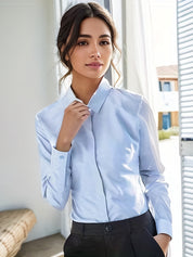 Camisa de manga comprida de chiffon