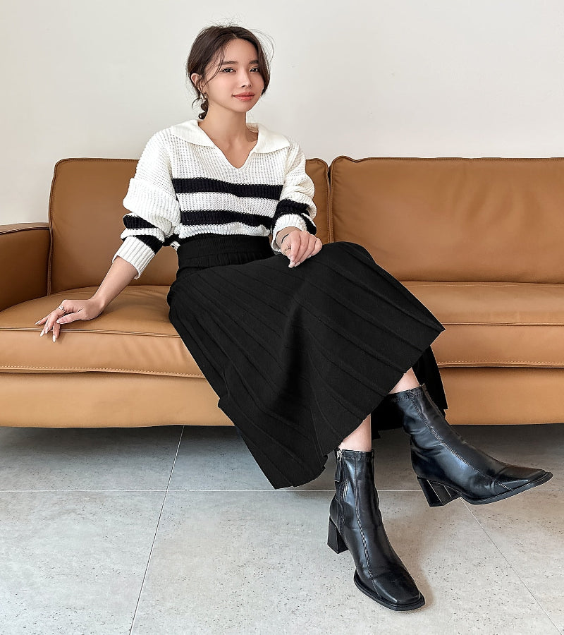 Saia Elanca Plissada Midi