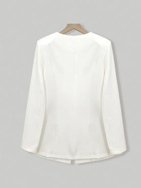Blazer elegante  de abotoamento com botões dourados - corte justo
