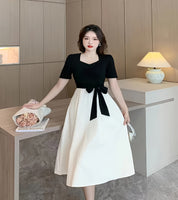 Vestido com Laço - Look Coreano de Primavera
