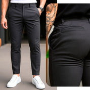Calça Alfaiataria Masculina Sarja Esporte Fino Social Chino com Elastano