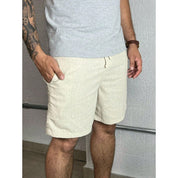 Bermuda Linho Masculino Com Cordão