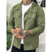 Jaqueta Jeans Masculina 100% Algodão Premium Casaco Blusa de Frio Inverno
