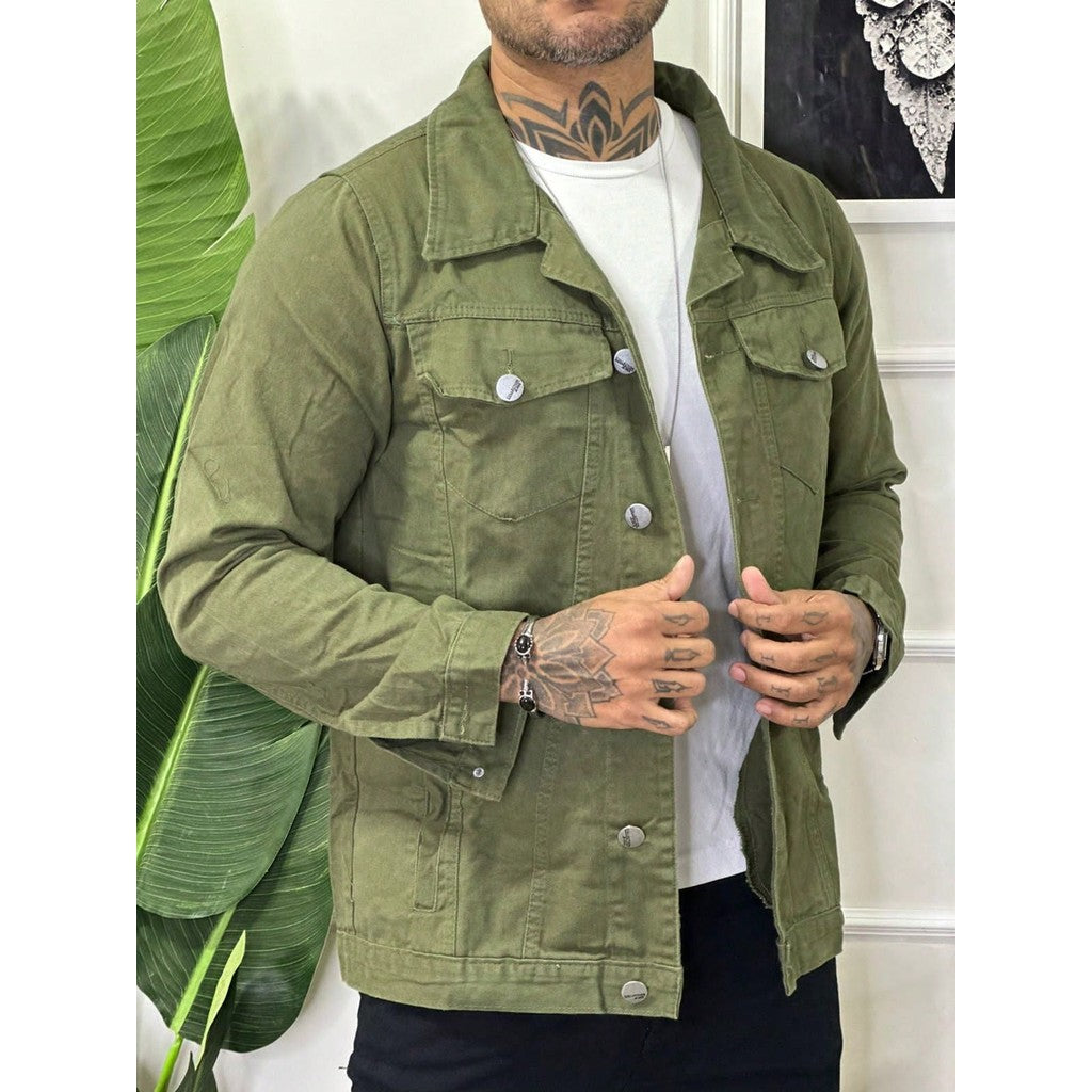 Jaqueta Jeans Masculina 100% Algodão Premium Casaco Blusa de Frio Inverno