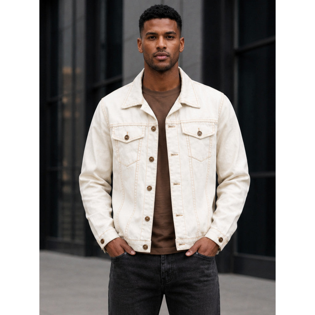 Jaqueta Jeans Masculina Azu Destroyer, Rasgada No Estilo