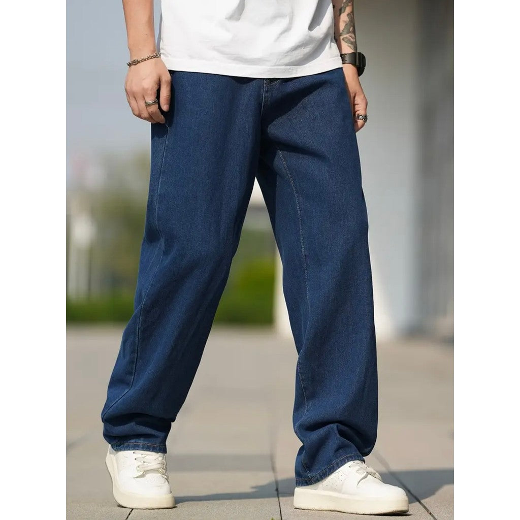 Calça Denim Baggy Masculina Balão Larga Carpenter Tecido Premium Dazzling