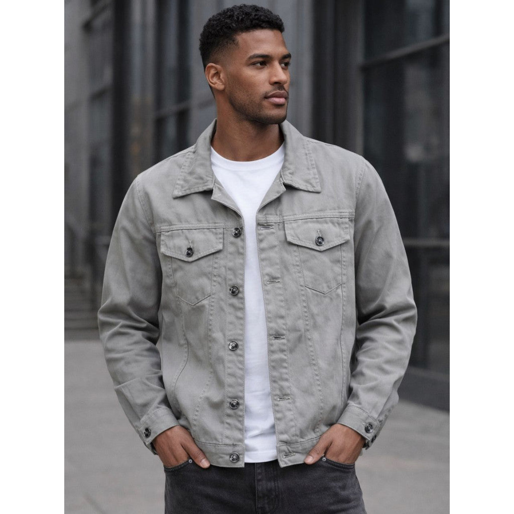 Jaqueta Jeans Masculina Azu Destroyer, Rasgada No Estilo
