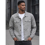 Jaqueta Jeans Masculina Azu Destroyer, Rasgada No Estilo