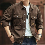 Jaqueta Jeans Masculina Estilo Americano Vintage , Casaco Moderno De Outono E Primavera