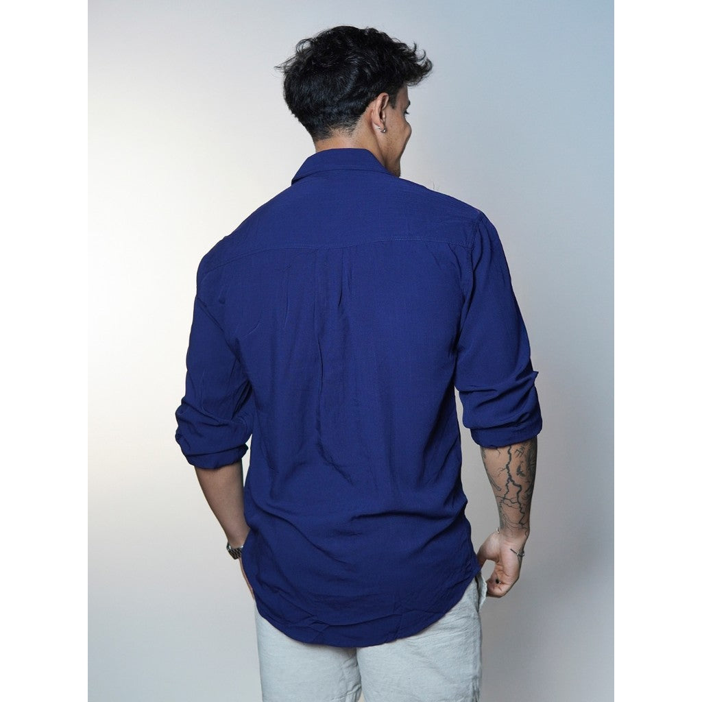 Camisa de Linho Manga Longa Viscolinho Old Money Elegante Praia Verão Casual Muitas Cores